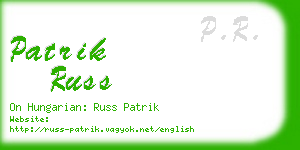 patrik russ business card